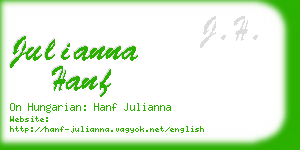 julianna hanf business card